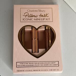 NWT Charlotte Tilbury Pillow Talk Iconic Mini Lip 3-piece Kit